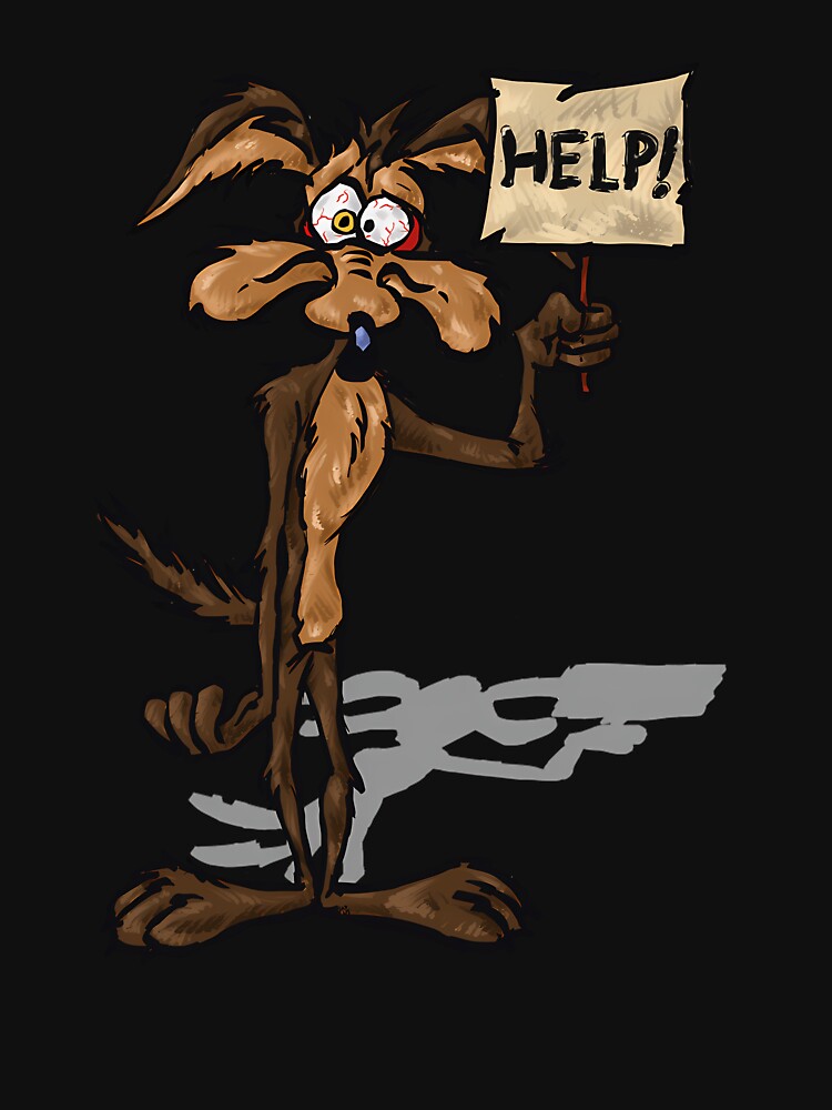 Wile E Coyote Pop Art Print Help by Sidney Holthaus