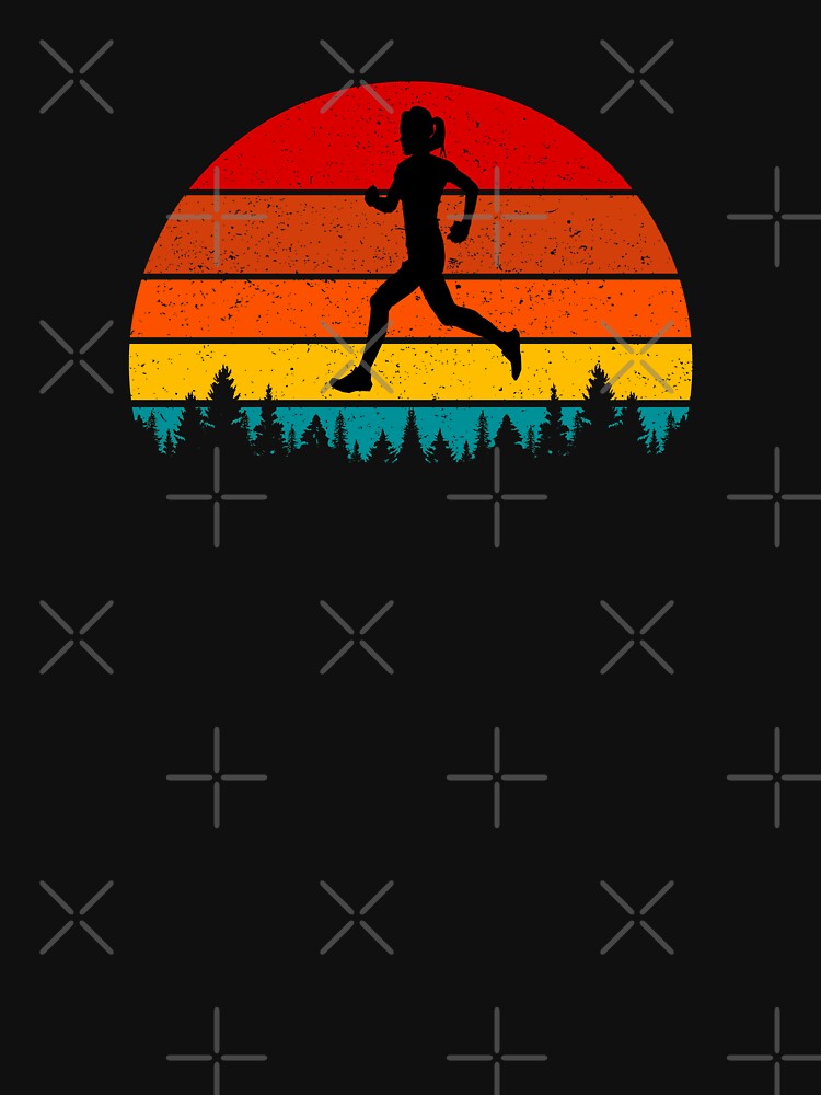 Run Wild - Woman Runner - Vintage Forest by HeatherPore