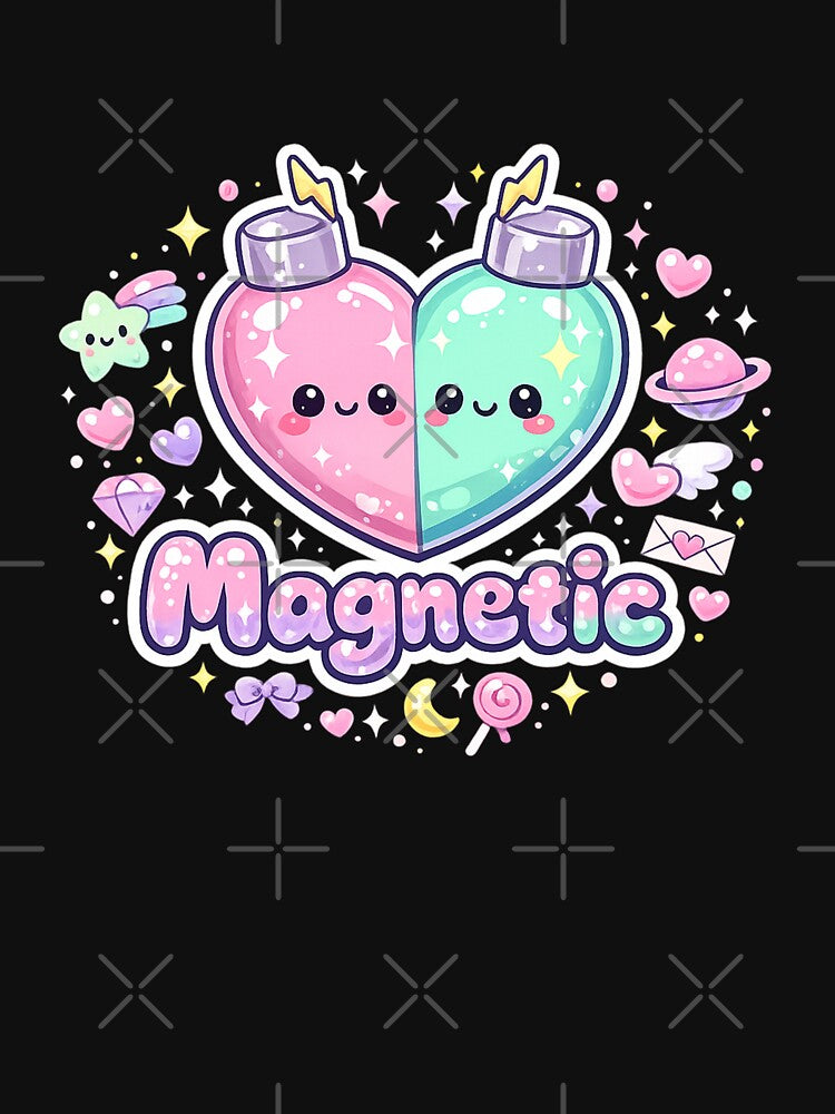 Magnetic Y2K Chrome KMagnetic Y2K Chrome Kpop Typography Girl Group Fan Designpop Typography Girl Group Fan Design by Aymanejed