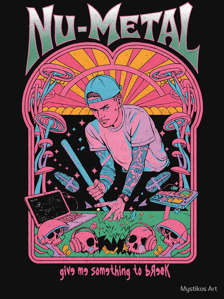Nu-Metal Y2K Skater Breaking Stuff by Mystikos Art
