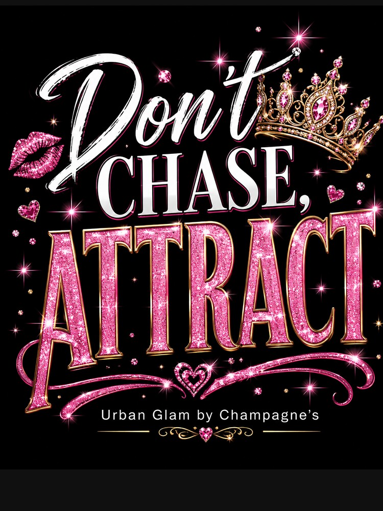 Don't Chase, Attract (Dark Shirts) by ChampagnFashion