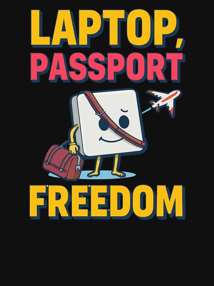 Laptop, Passport, Freedom – Digital Nomad Travel Life by WearTheArtx