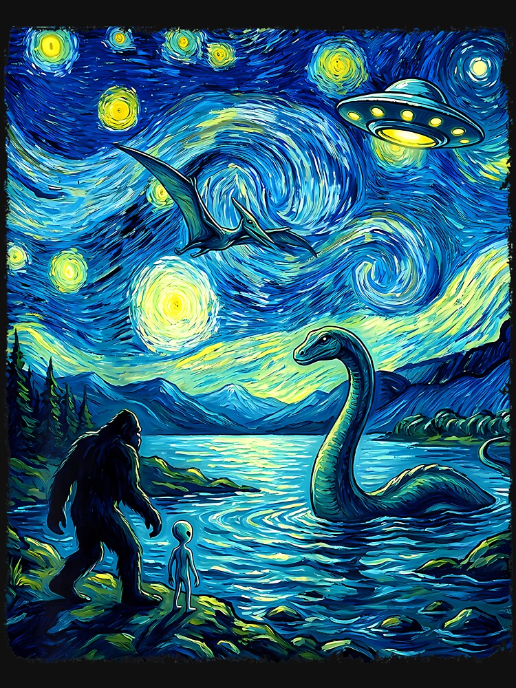 Bigfoot Loch Ness Monster Alien UFO Funny for Men Women Kid by GreggRoss