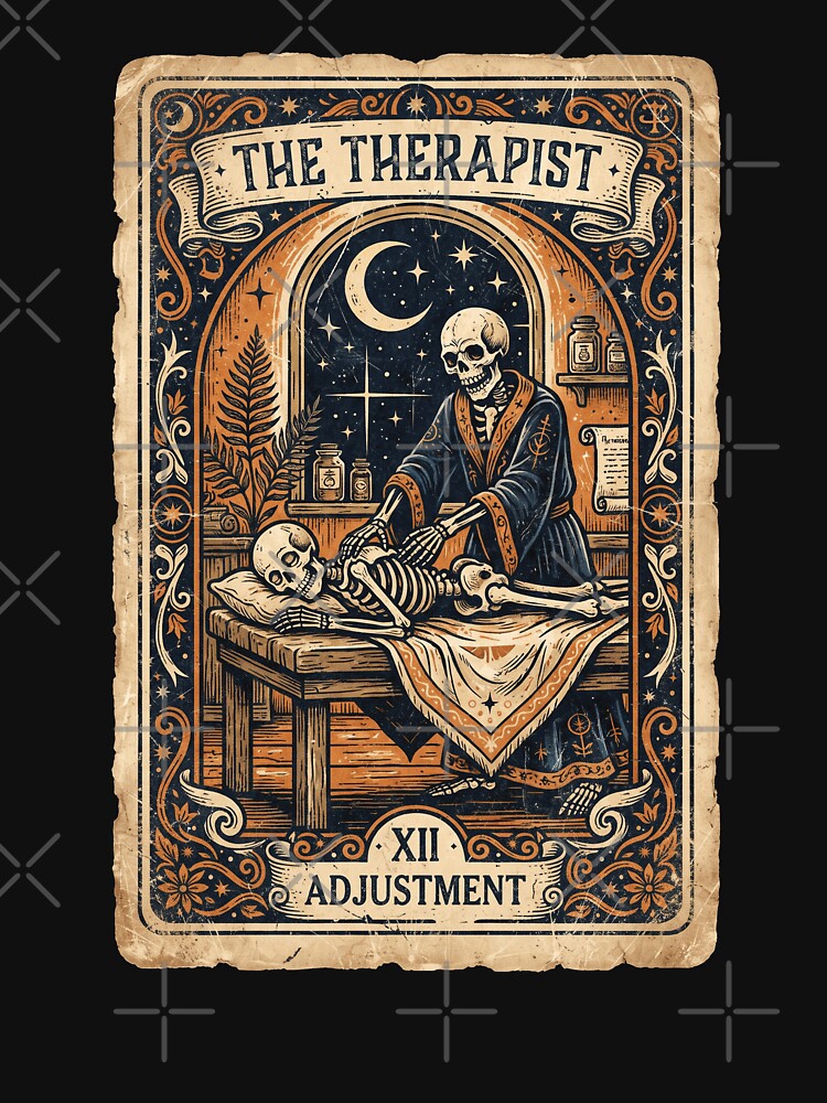 Physical Therapist Skeleton Halloween Tarot Card by MTRBSK11