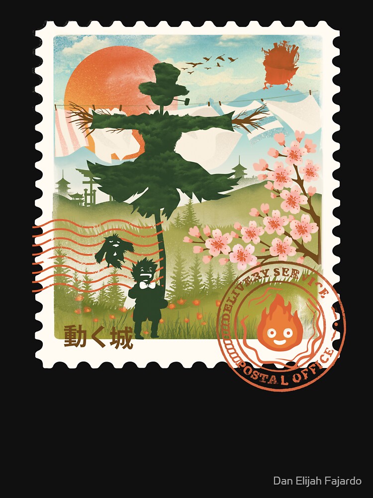 Howl's Moving Mail Stamp by Dan Elijah Fajardo