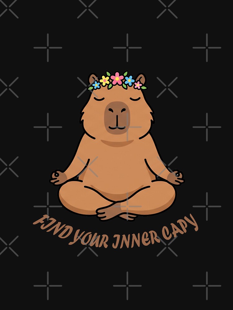 Find Your Inner Capy Funny Capybara Yoga T-Shirt by fowzi shokri
