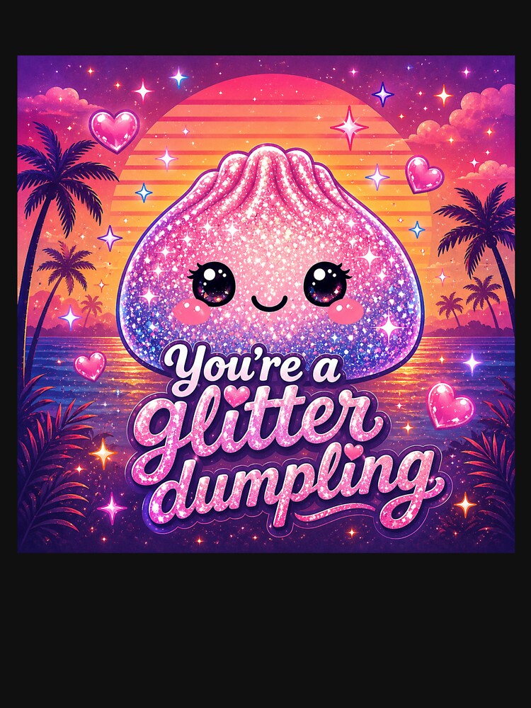 You’re A Glitter Dumpling Retro Sunset by MamaSweetea