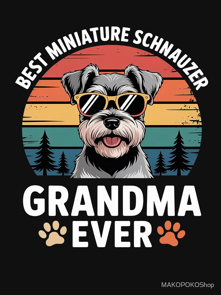 Miniature Schnauzer Dog Grandma Mini Schnauzer by MAKOPOKOShop
