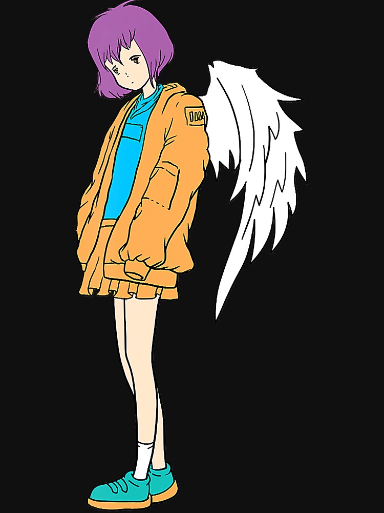 Angel Cute Anime Girl Sweet Guardian Love Wings Gift Idea by Jorisdebeys