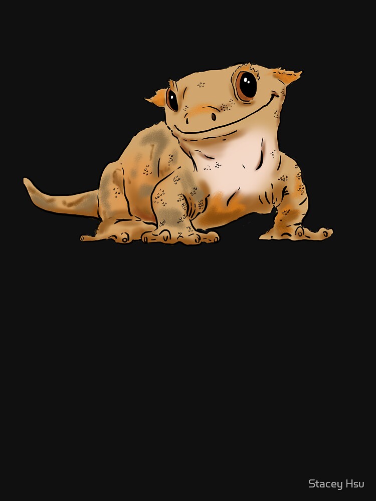 Smiling Crested Gecko, Cute Crested Gecko, Crestie Lover by Furkid Studio