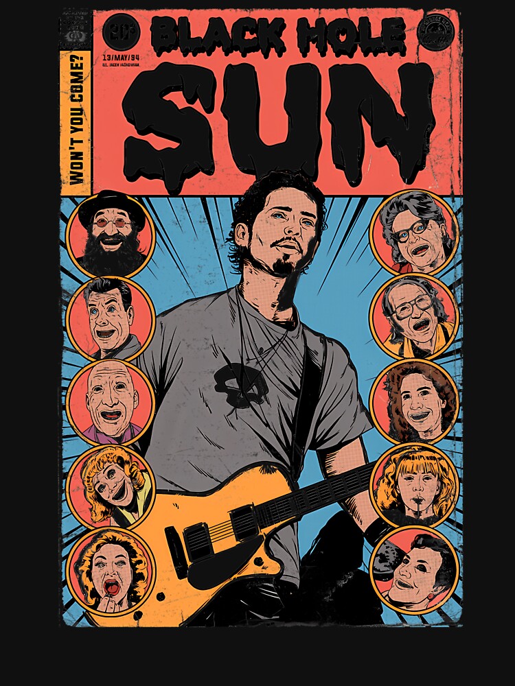 Grunge Rock Guitarist With Comic Book Character Portraits by Houssam labrirhli