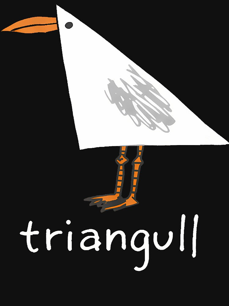 Triangull Triangle Seagull Bird Pun Funny by Apparel-Vortex