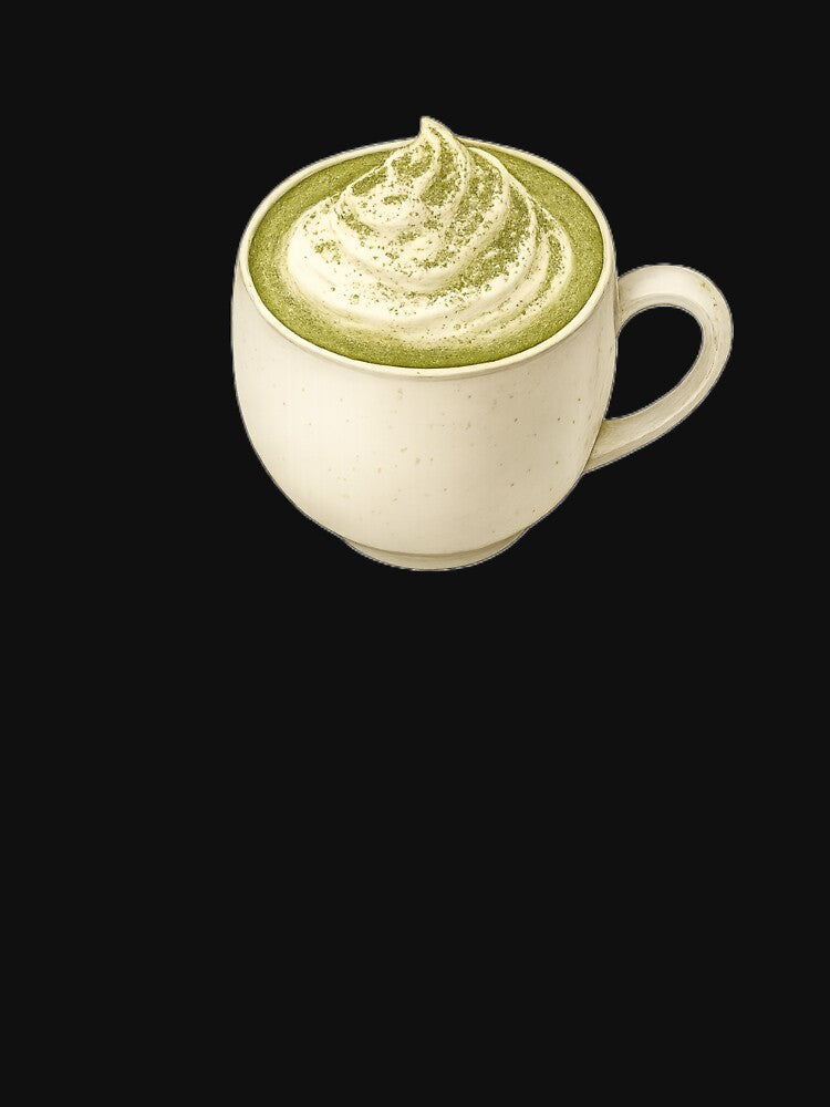 Cute Aesthetic Matcha Green Tea Latte Foam Cup by Core design hub