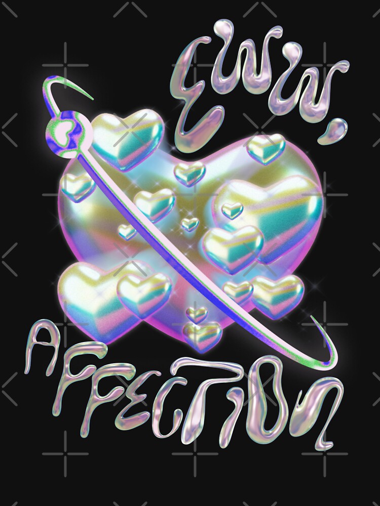 Ewww affection y2k design vaporwave vibe  metallic bubbles by VantaTheArtist