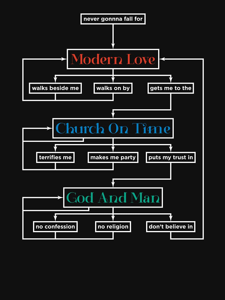 David Bowie - Modern Love Flowchart - White by ABSTRACT-IVISM