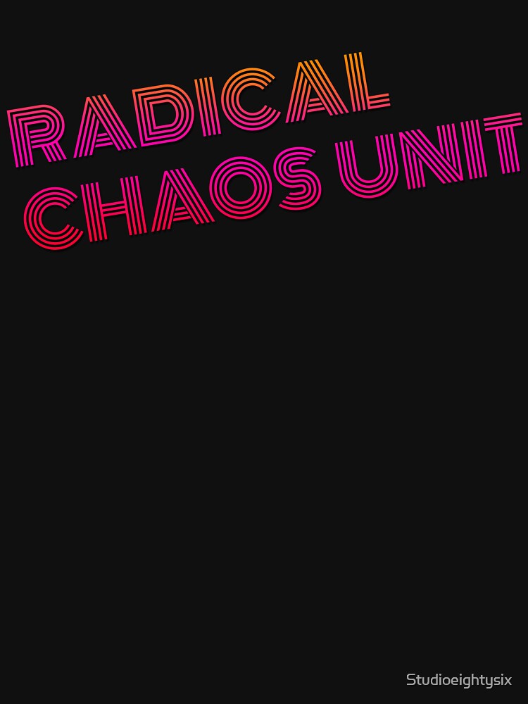 Radical Chaos Unit Retro 80s Sticker by Studioeightysix