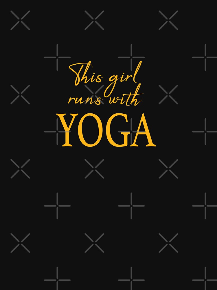 yoga saying - this girl runs with yoga by LioPart
