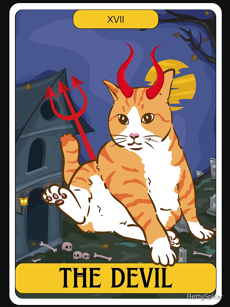 Tarot Card Orange Cat The Devil by BettySpicer