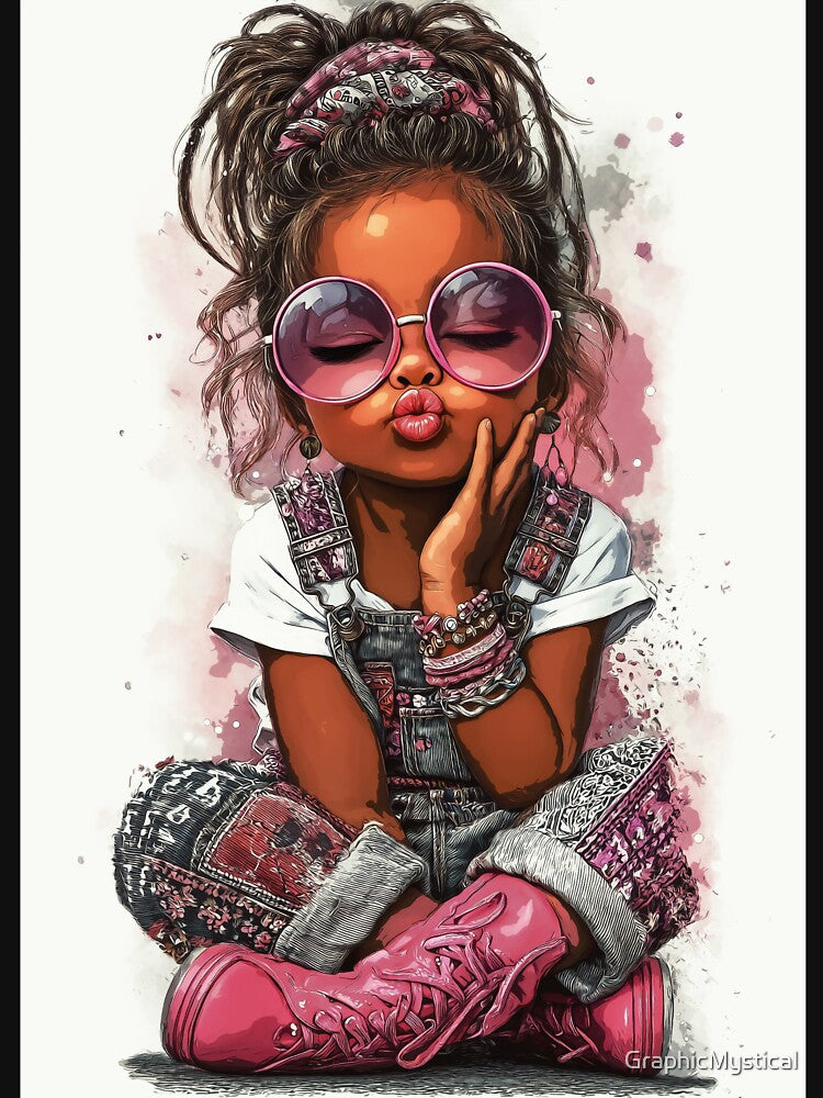Stylish Girl With Pink Sunglasses by GraphicMystical