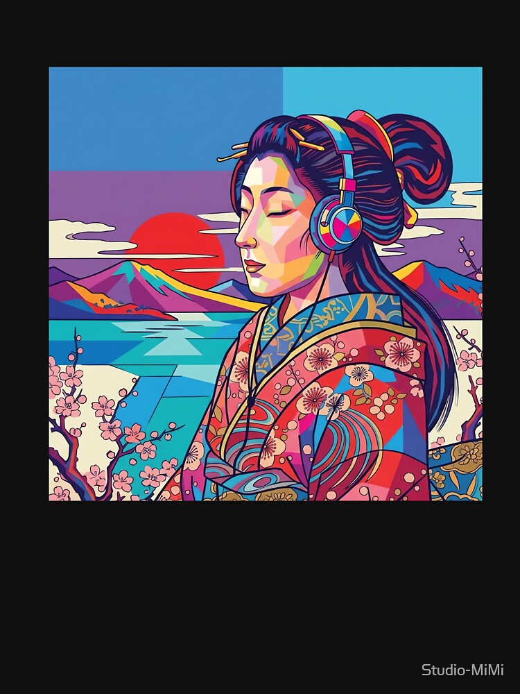 Japanese traditional drawing x Street culture - Ukiyoe x Music (pop art) by Studio-MiMi