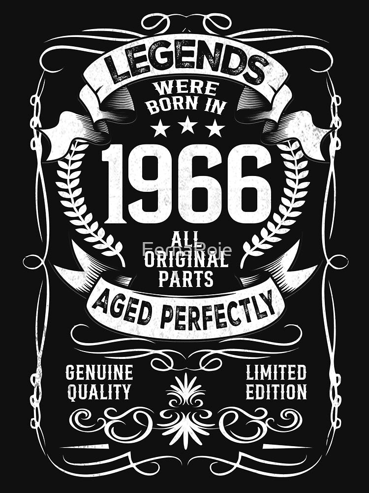 Legends Born in 1966 Vintage 60th Birthday Retro Grandpa Gift by FernaRoje