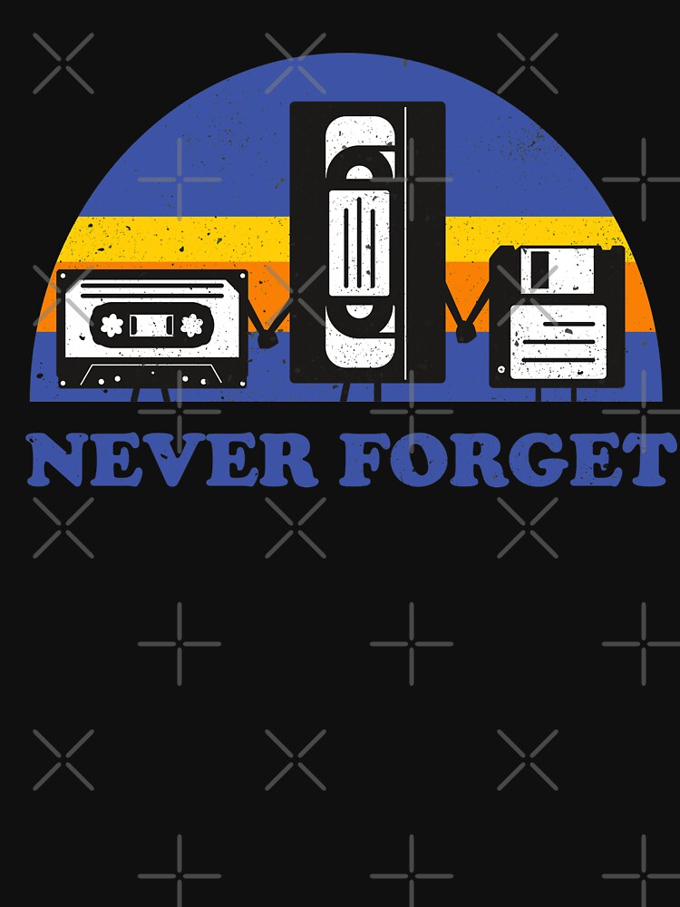 Never Forget Floppy Disk VHS Cassette Tape by LeoZitro