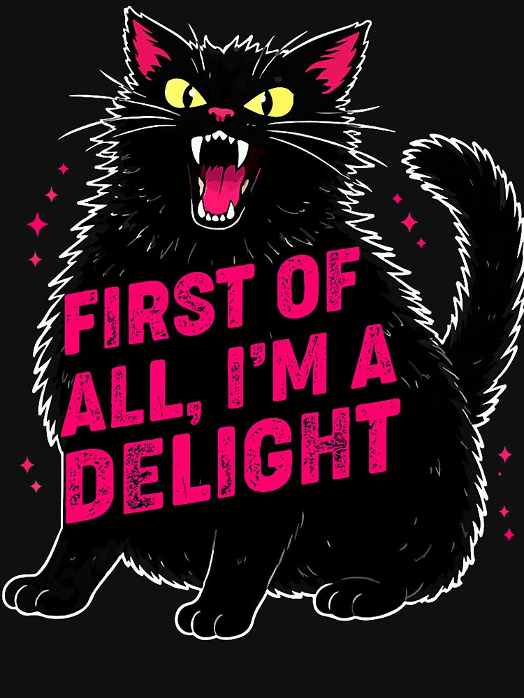First of All I'm a Delight Roaring Black cat by Michasstuckey