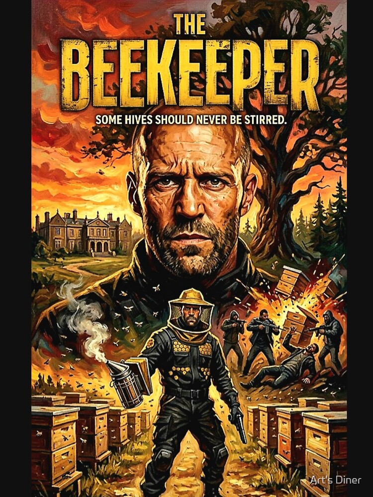 The Beekeeper Retro Action Crime Movie Art Poster by Art's Diner