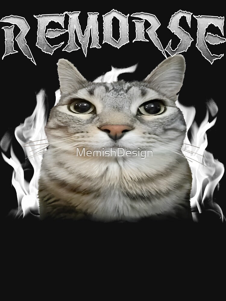 Remorse Funny Staring Cat by MemishDesign