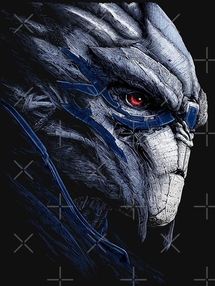 Garrus Vakarian Mass Effect Art Print – Turian Sniper Legend Design by Senpaiwaves