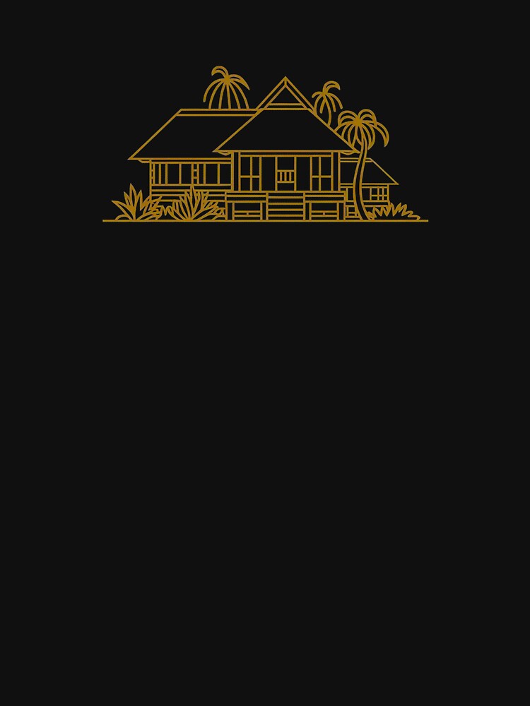 Traditional Indonesian House Silhouette – Minimalist Nusantara Heritage Design by maseno