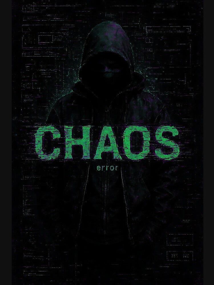 Chaos Cyber Grunge Glitch Aesthetic - Toxic Green and Purple Gothic Streetwear by iwzzuel