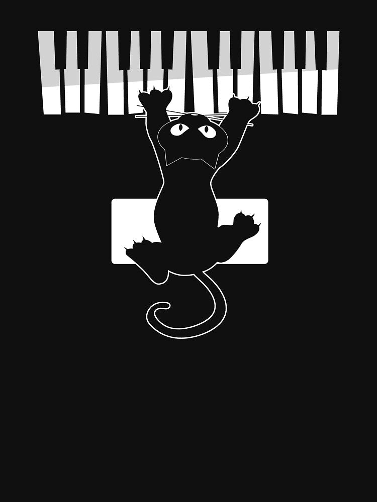 Piano Playing Cat | Funny Cat Lovers Gift Music design design by Lisbob
