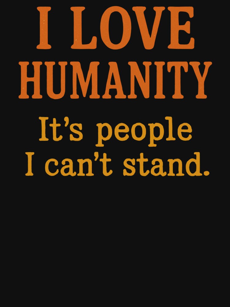 I Love Humanity Quote Retro Typography by FrameFlow