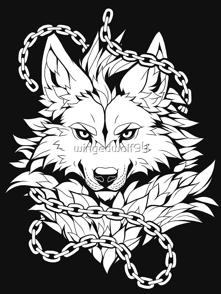 Wolf & Chains by wingedwolf94