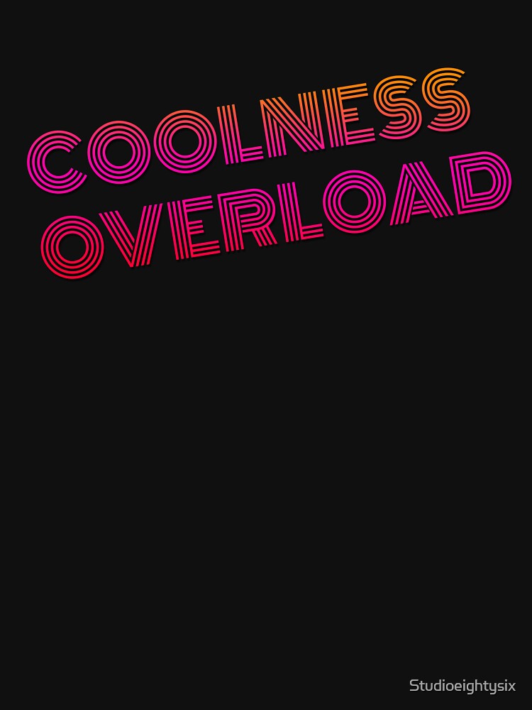 Coolness Overload Retro 80s Sticker by Studioeightysix