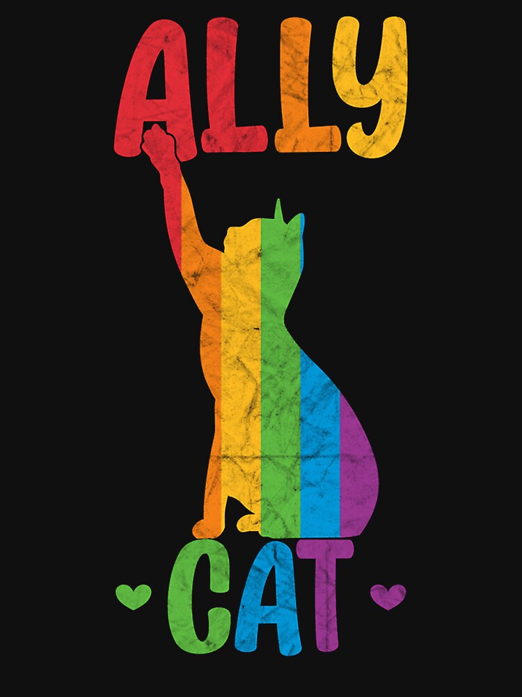 Ally cat LGBT Cat In Rainbow Ally Pride Flag by gauutruccc