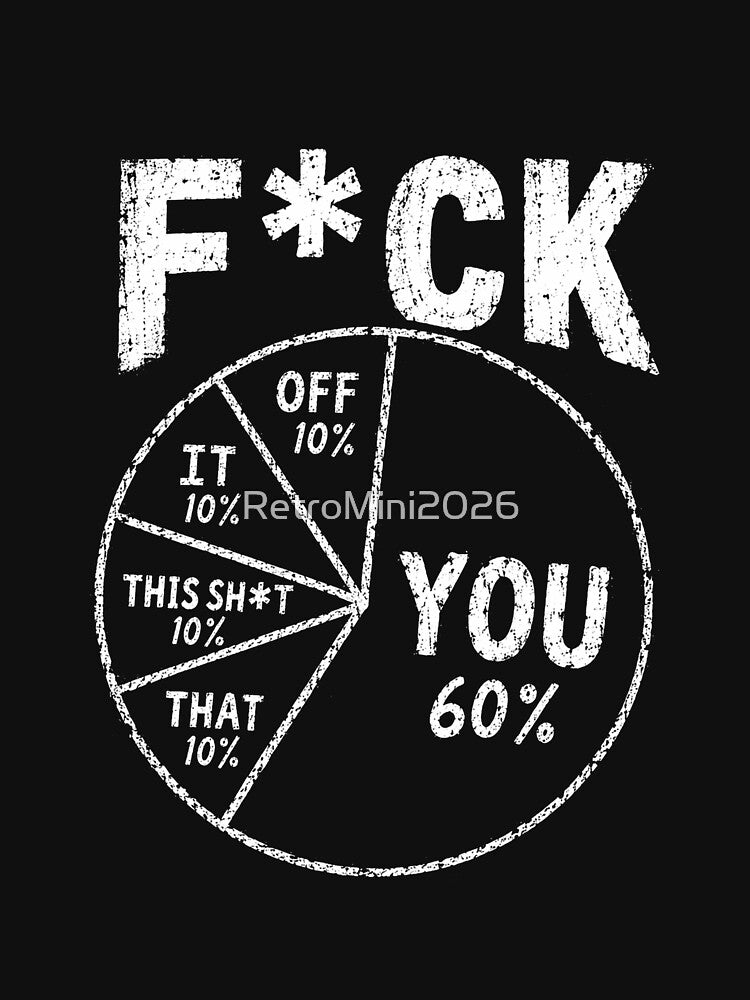 F*ck Off It This Sh*t That You Pie Chart Profanity Humor Sarcastic Funny by RetroMini2026