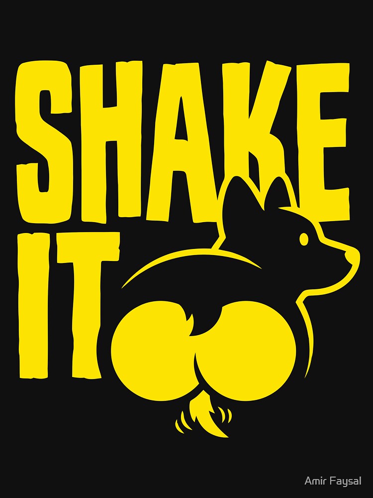 Funny Corgi Butt Shake It Dog Humor by Amir Faysal