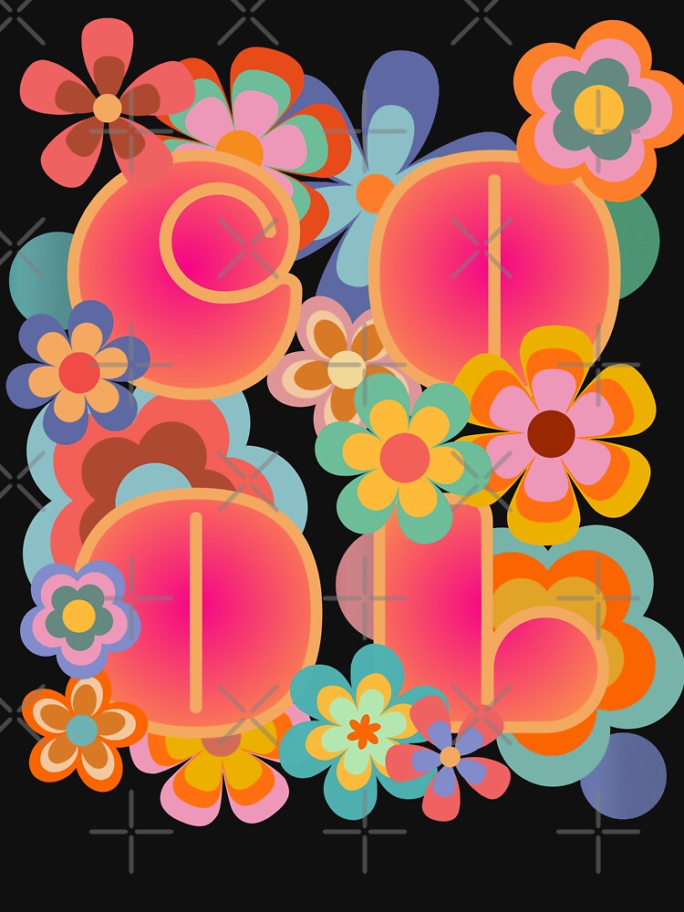 Cool bright pink floral by InkRiot Studios