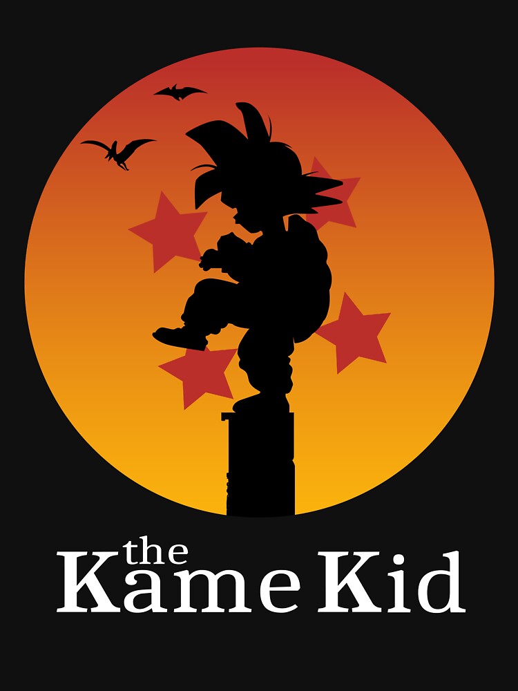 The Kame Kid – Anime Inspired Minimalist Sunset Silhouette by MikeMoreArt
