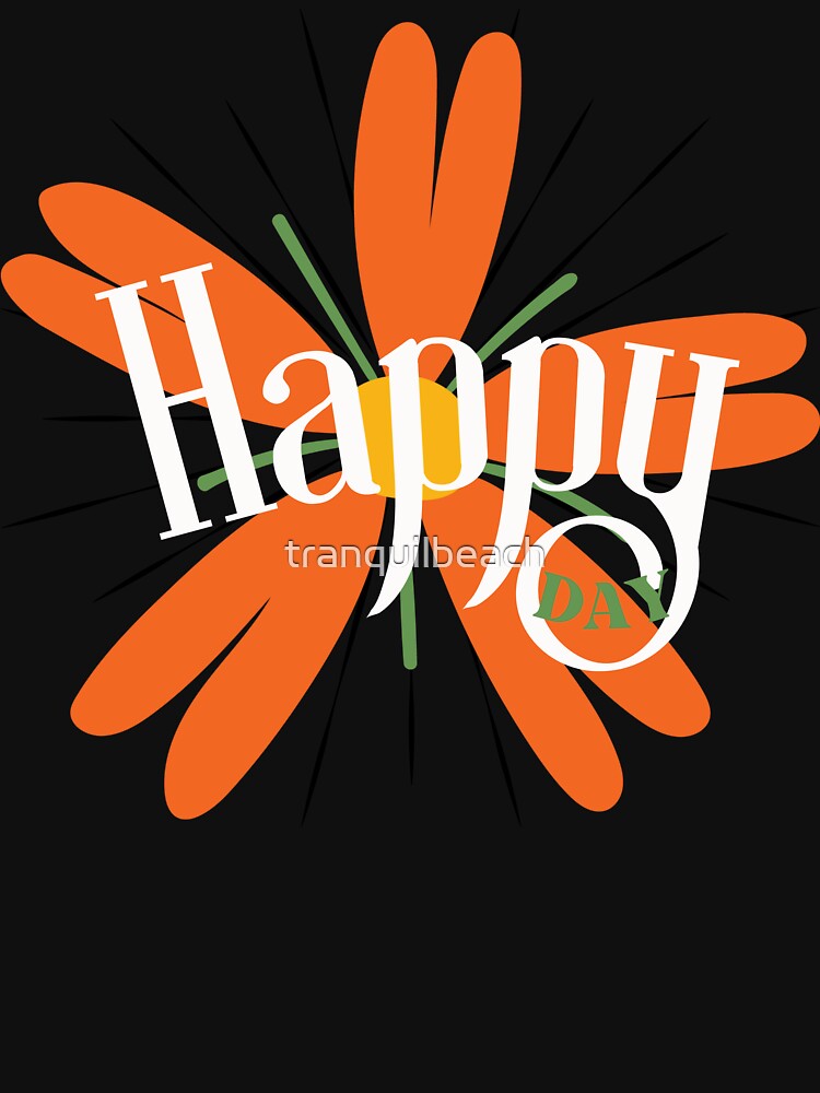 Happy Day Orange Groovy Flower for retro lovers, and cool and happy people by tranquilbeach