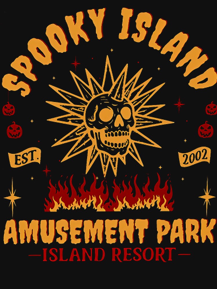 Retro 2000S Halloween Movie Spooky Island Amusement Park by Yoclod