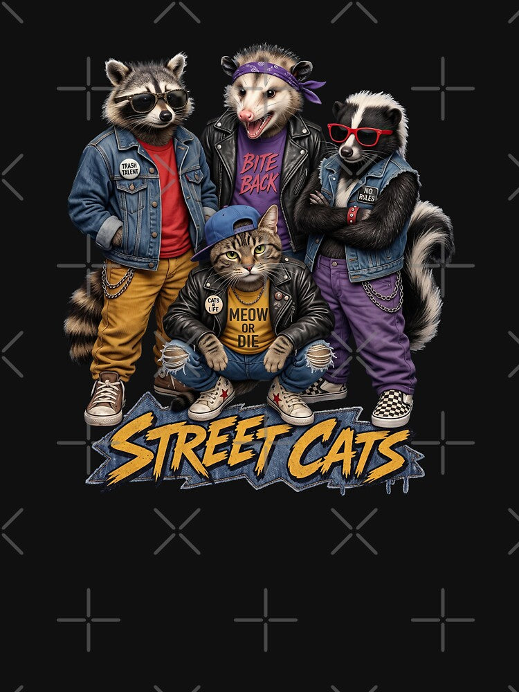 Street Cats Funny Raccoon And Possum Gang Urban by TeeARTHY