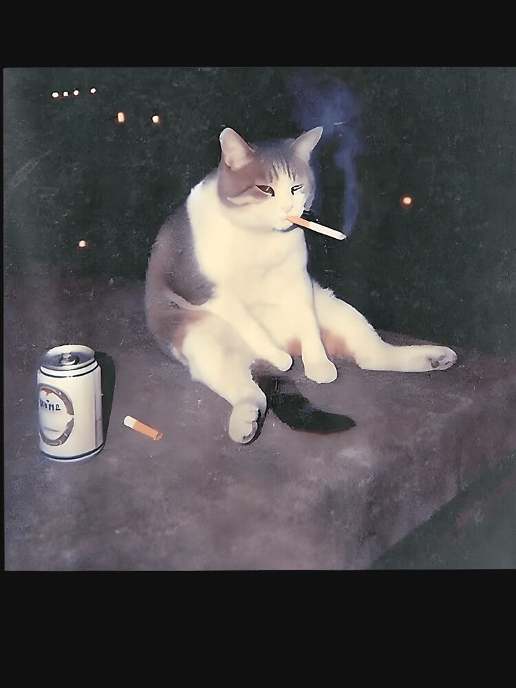 Funny Smoking Cat Meme by GeorgeKiryluk