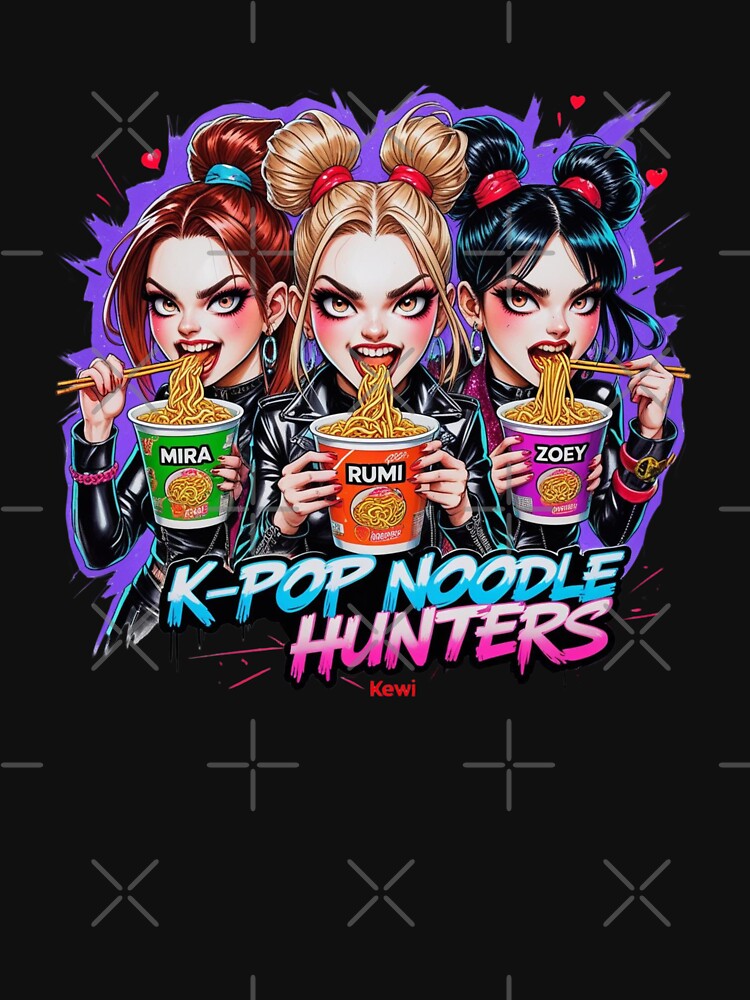K-POP NOODLE HUNTERS – Funny Anime Girl Ramen Squad Art (Kewi Style) by WeirdSketcher