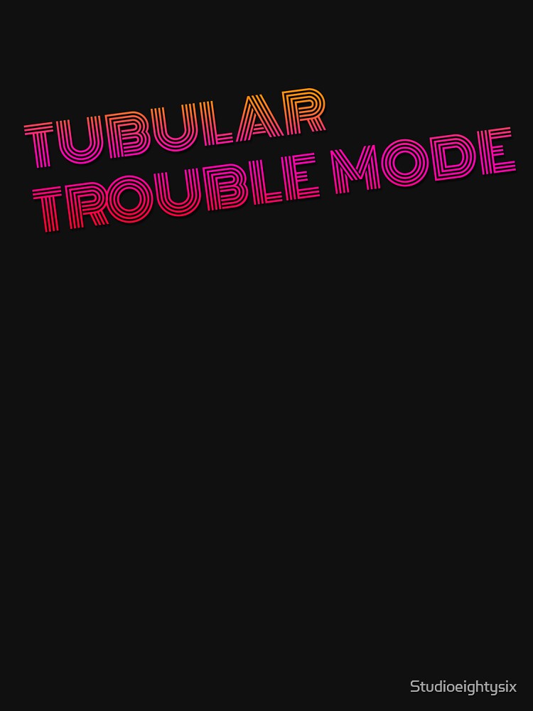 Tubular Trouble Mode Retro 80s Sticker by Studioeightysix