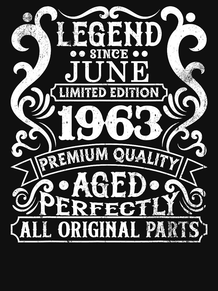 Aged To Perfection 1963 Vintage Birthday Limited Edition Retro Gift by OliviaHayesArt
