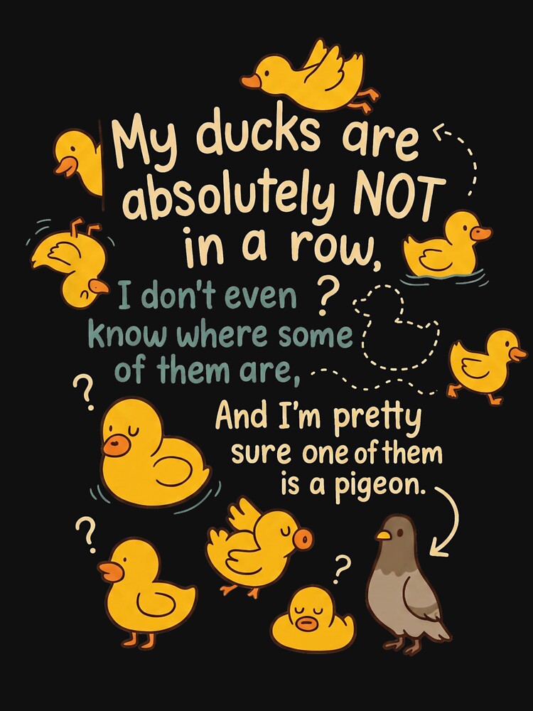 My Ducks are Absolutely Not in A Row Pigeon Funny by hemagamo