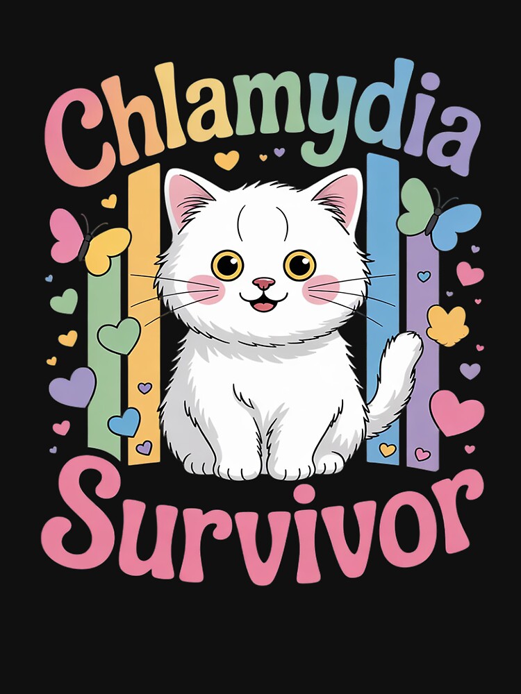 Chlamydia Survivor Cat Meme  for Men Adult Humor by sheenmi